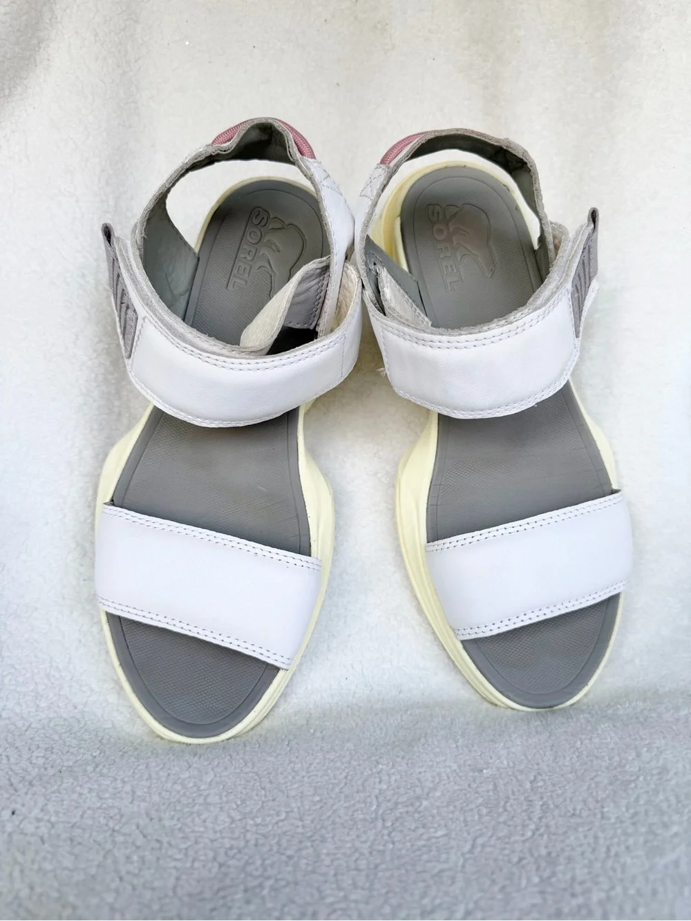 Sorel Explorer Blitz Stride Women’s 7.5 US Sandals Leather White NL4742-100